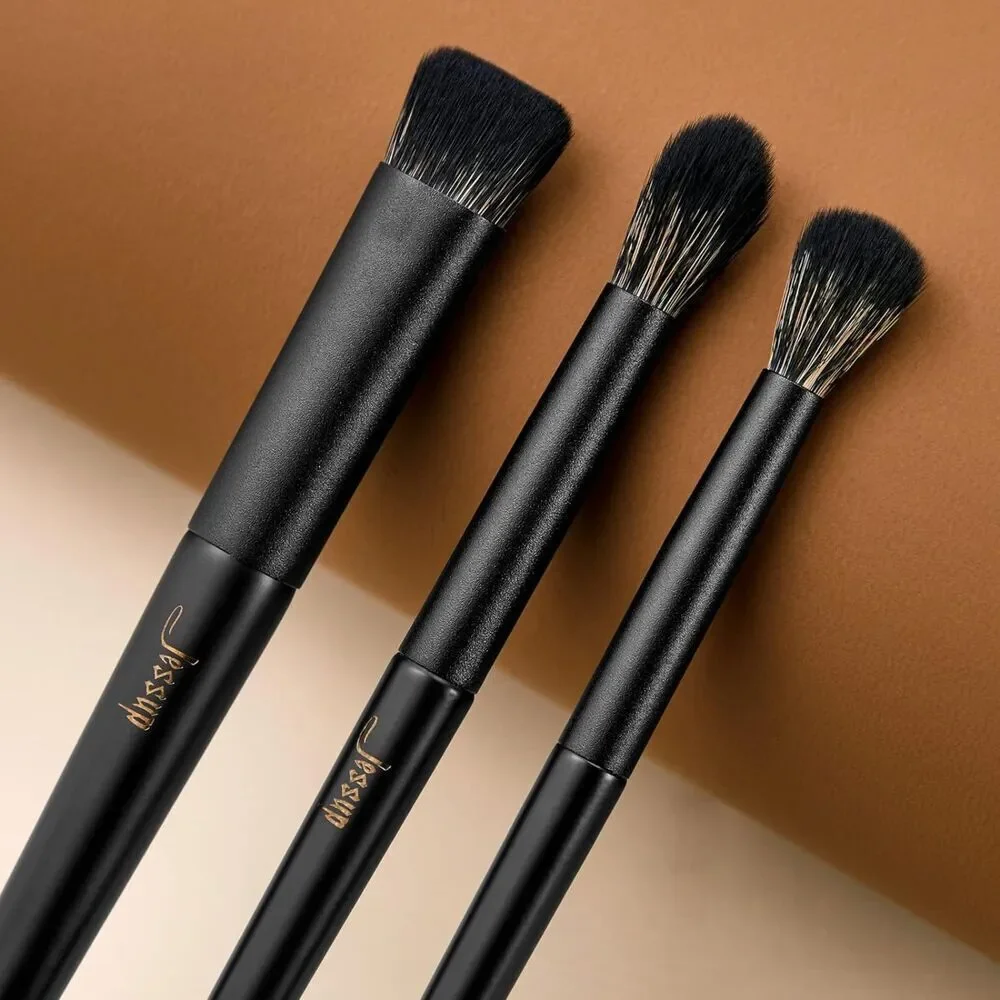 Jessup 10 Pieces Elegant Black T337 Professional Eye Makeup Brushes Set